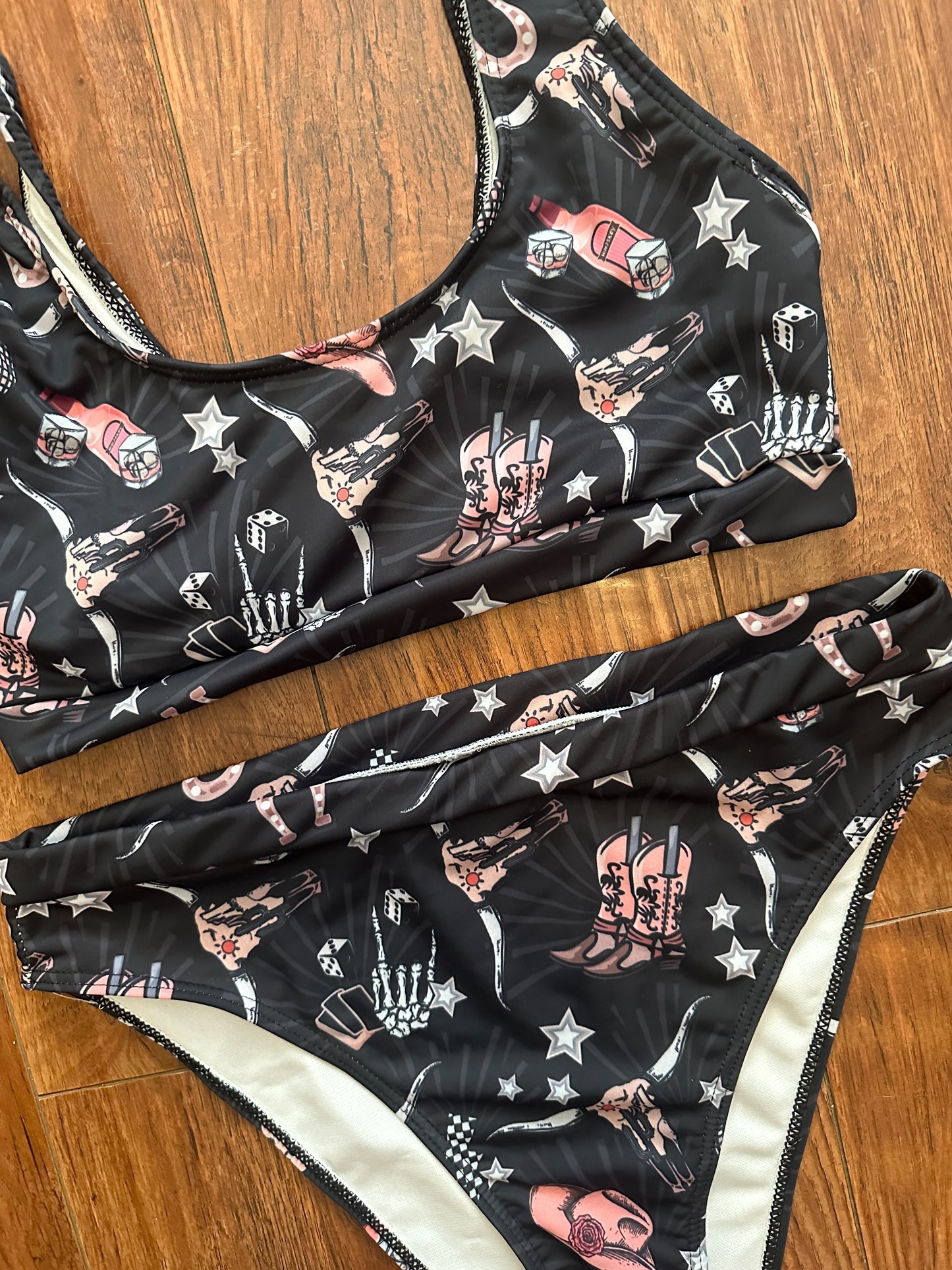 Swim suit top M bottom L
