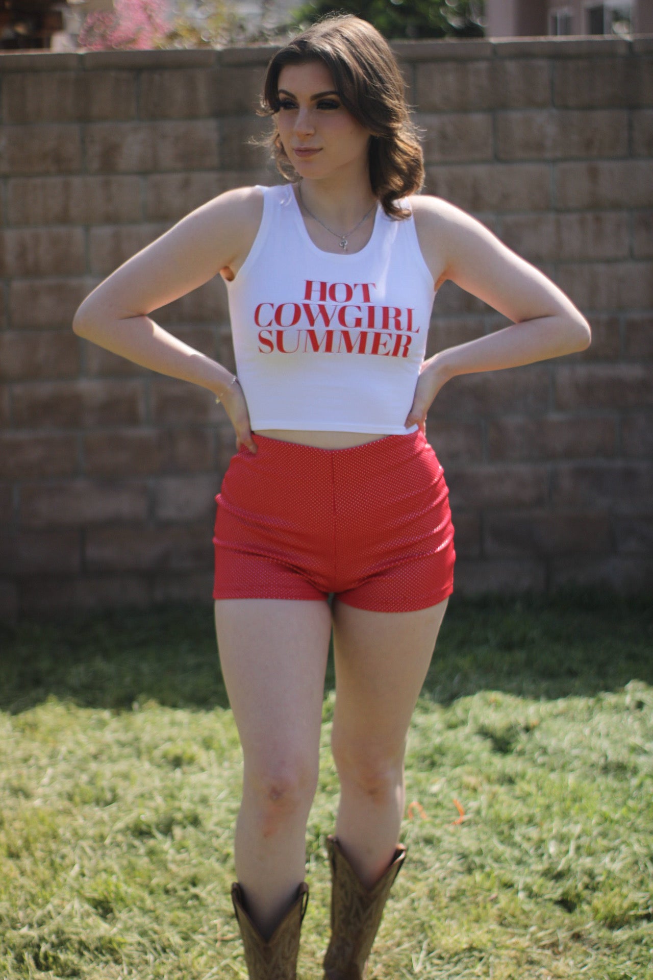 Hot cowgirl Summer Crop Tank
