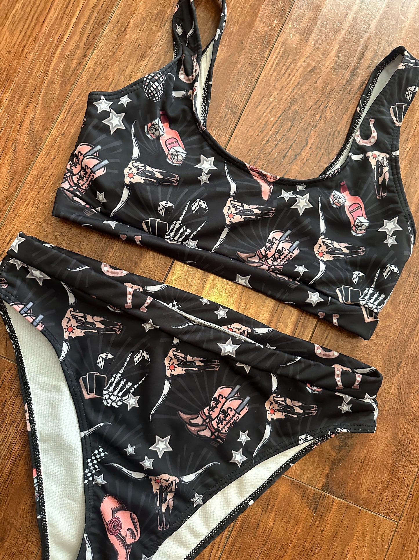Swim suit top M bottom L