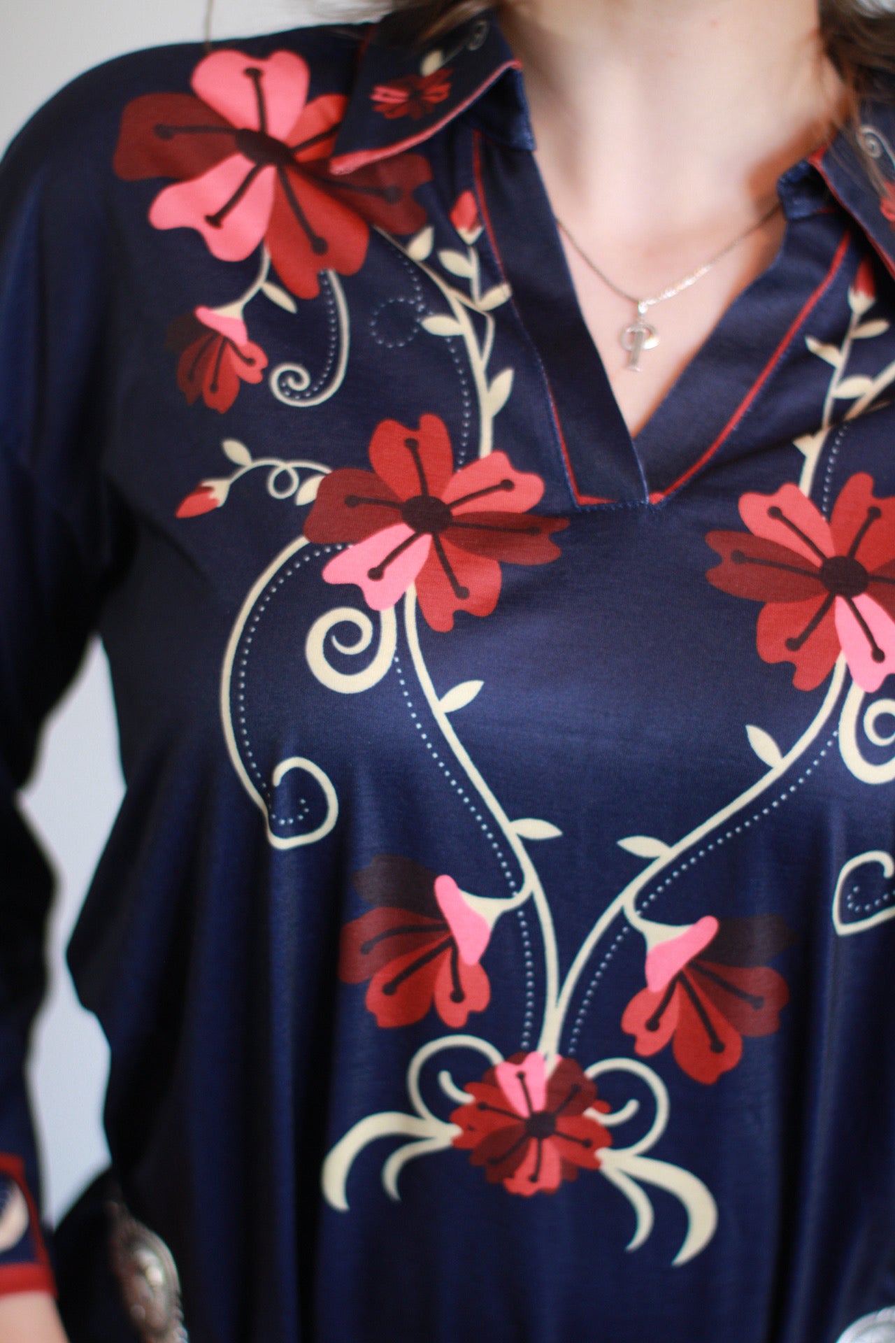 Baby Floral Horse printed Collard Dress