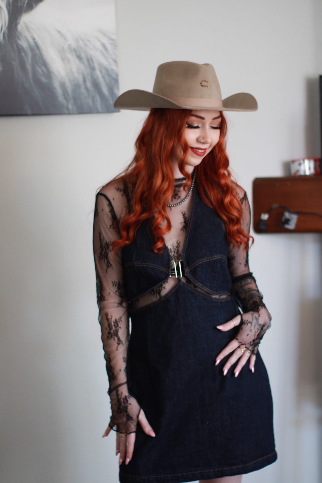 Denim dress size L