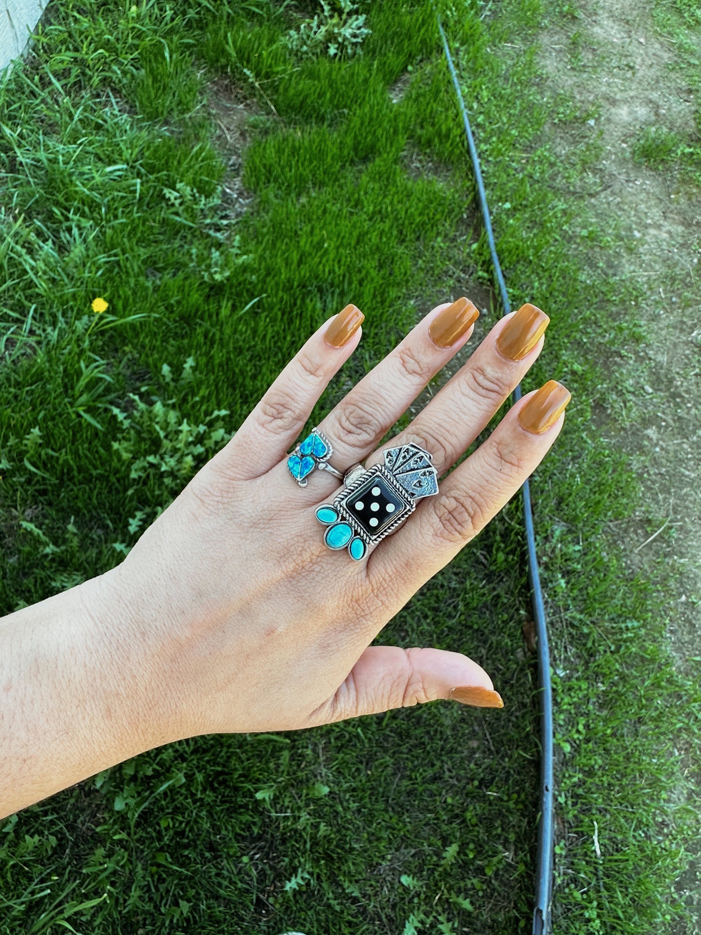 Western Gamble Stretch Ring