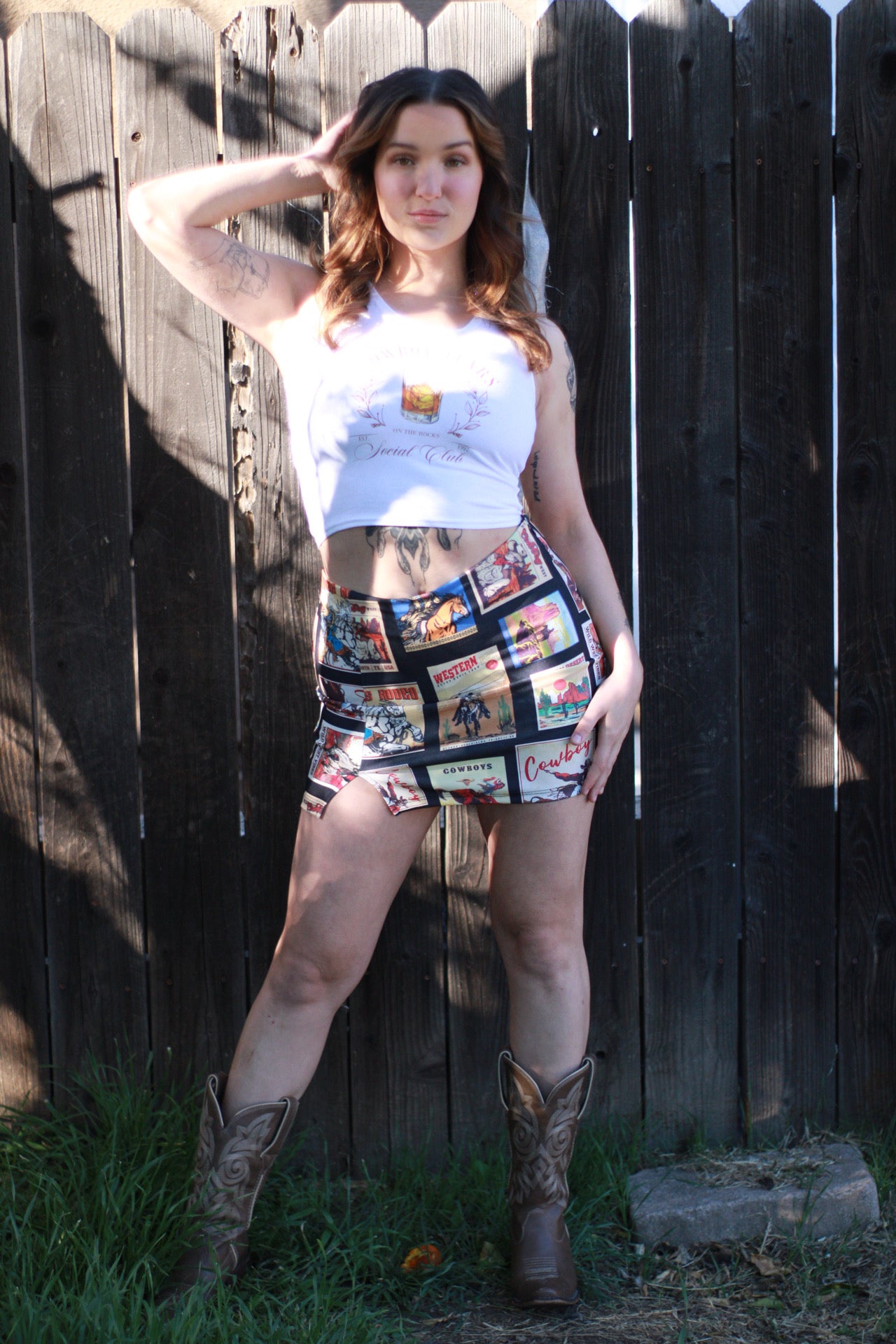 Western Patch Skort