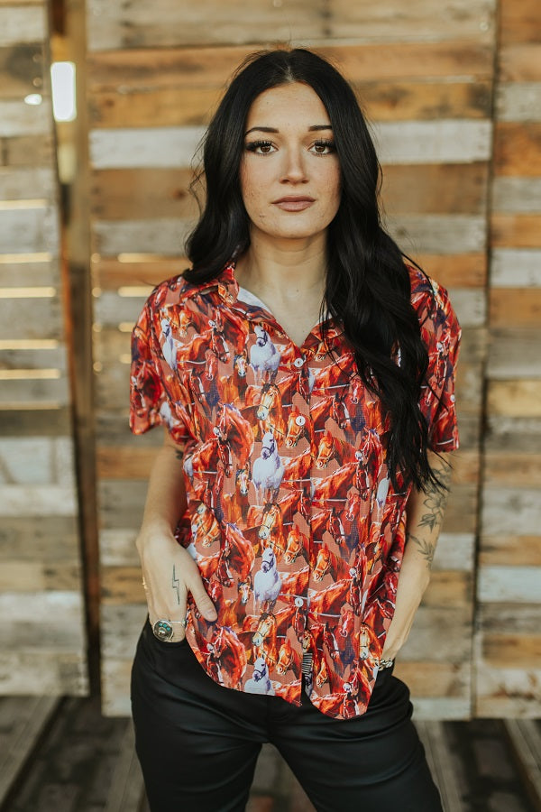 Horses button up