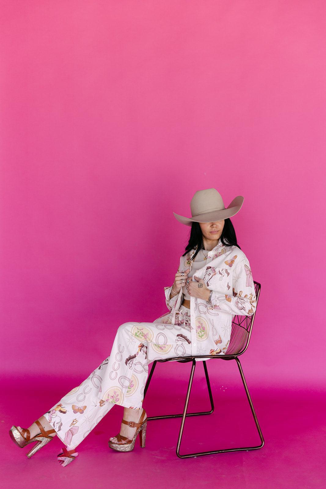 The Dottie Western Linen Pant