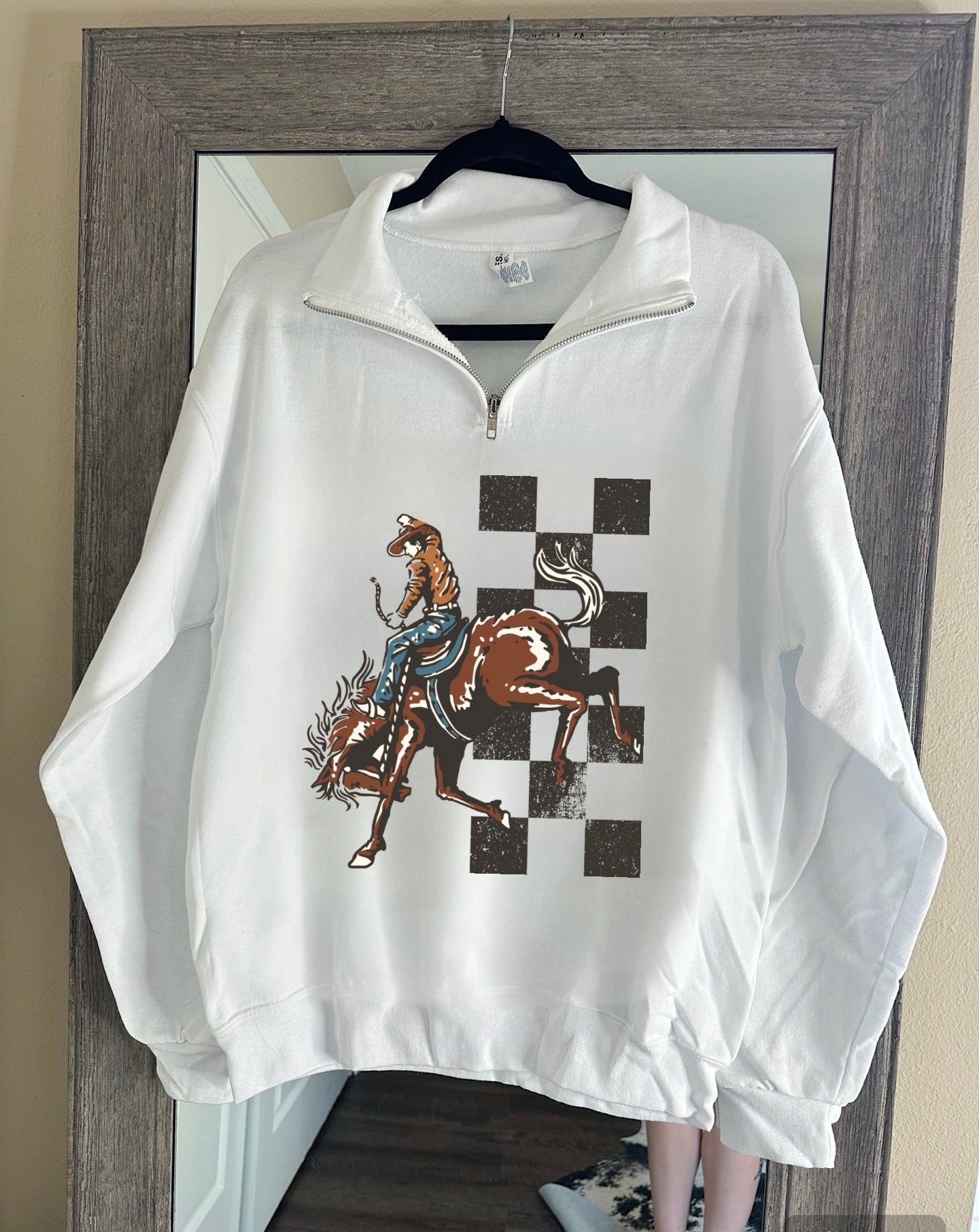 Checkered Cowboy Quarter Zip